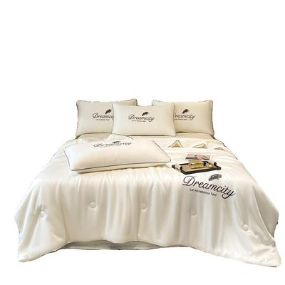 水洗真丝空调被刺绣可祼睡床笠夏