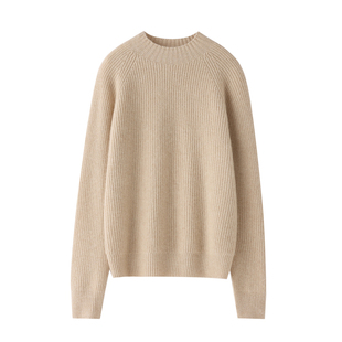 一线成衣半高领加厚山羊绒衫女元宝针宽松毛衣秋冬新款打底针织衫