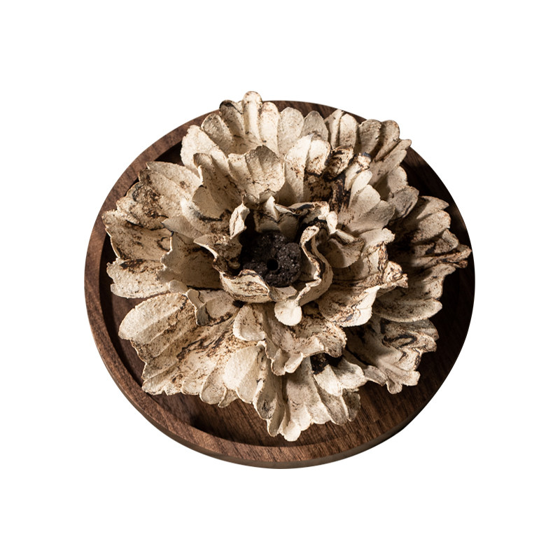 烛也中式瓷花香薰底座摆件礼物