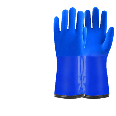 冷库专用手套防水保暖加绒胶皮