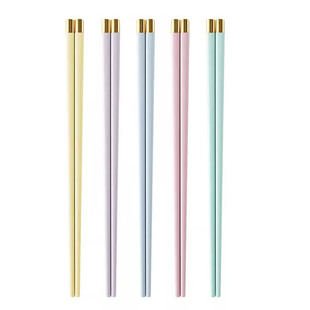 艾尚拉高颜值彩色筷子家用一人一筷福字送礼品耐高温防霉合金筷子