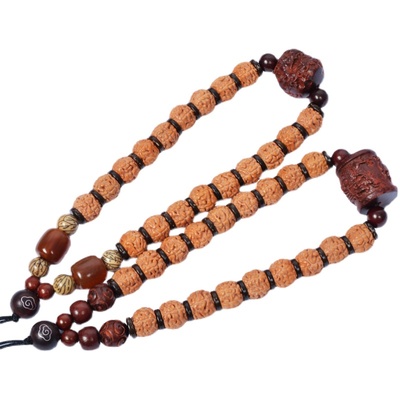 原创金刚菩提手把件文玩佛珠编织