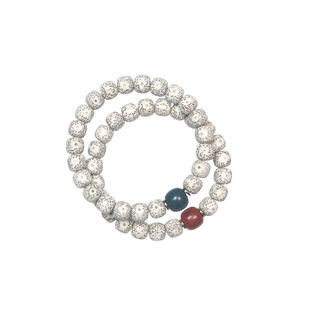 海南毛感原生态同枝原白高油高密干磨星月菩提10x9mm手串男女情侣