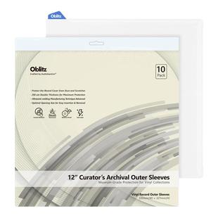 12寸10寸黑胶外袋 Oblitz彩色分类保护套磨砂防静电PVC唱片收纳袋