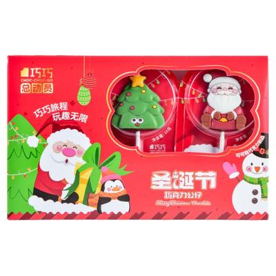 圣诞节纯可可脂巧克力棒棒糖