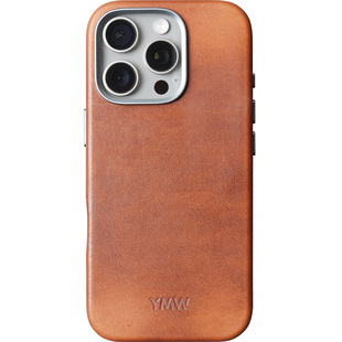 YMW美国Horween霍尔文Dublin植鞣牛皮适用苹果iphone15/16promax手机壳真皮高级可盘全包皮套