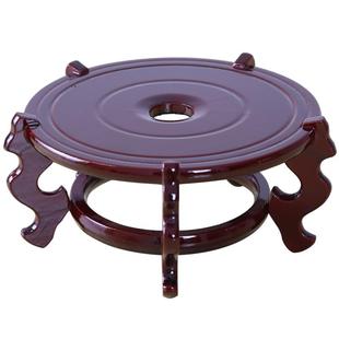 清沁花盆底座绿植盆栽花瓶鱼缸摆件小花托托盘木质花架子木座包邮