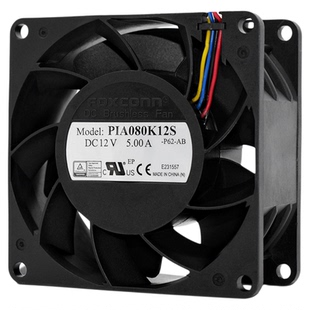 PIA080K12S富士康8038暴力12V 5A机箱服务器双滚珠PWM调速风扇8CM