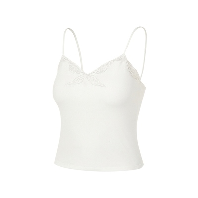 凡圣瑜伽服2026新款薄款零感气质蝴蝶刺绣带胸垫瑜伽背心FY16202