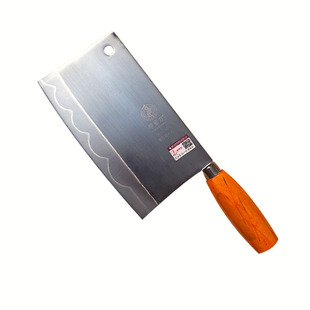 重庆大足龙水邓家刀锻打切片刀4Cr13花木把不锈钢菜刀A-10