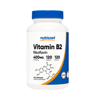 Nutricost美国进口维生素b2大剂量正品核黄素维VB2成人口角400mg
