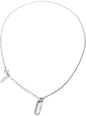 纯银百搭肌理吊坠项链