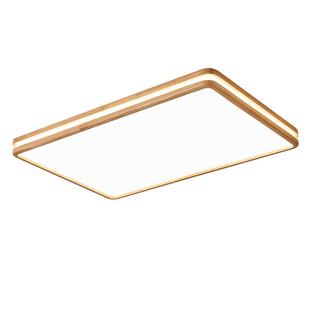 实木LED卧室吸顶灯现代简约全光谱餐厅书房灯日式原木风客厅灯具