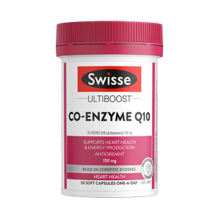 swisse辅酶Q10软胶囊150mg成人中老年保护心血管心脏健康50/180粒