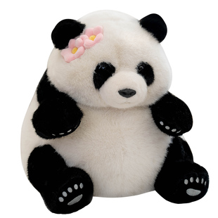 仿真大熊猫毛绒玩具国宝熊猫花花公仔抱睡玩偶娃娃生日礼物女可爱