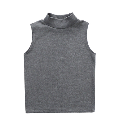 蚕丝儿童保暖背心德绒半高领内穿春秋季男女宝宝马甲加厚小孩内衣