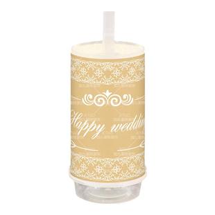 香槟色甜品台装饰布丁杯封口纸包装订婚礼thankyou贴纸推推乐插件