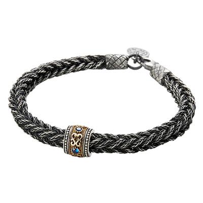 土耳其编织手链99纯银转运珠手串