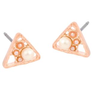 OSEWAYA耳夹无耳洞三角形几何珍珠耳钉轻奢简约耳环日韩潮流耳饰
