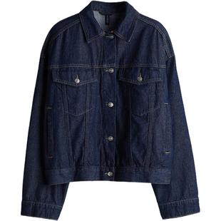 HM女装短外套冬季时尚休闲舒适简约牛仔外套1232573