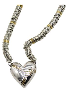 欧美修补情侣项链爱心镂空气质