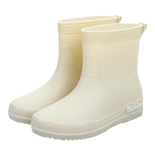 雨靴女时尚款外穿防滑雨鞋加绒保暖防水耐磨水靴潮流短筒女士水鞋