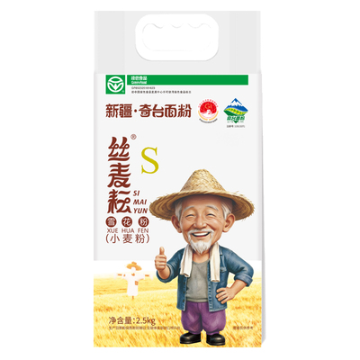 丝麦耘新疆奇台高筋道雪花粉5斤