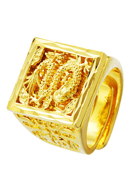 越南沙金戒指男士霸气气质久不掉色招财纳福精品戒指爆款老板指环