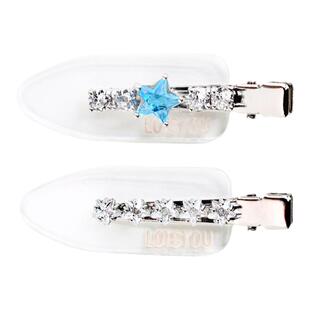 RTEP 定制LOTSYOU泫雅同款星星钻石透明五角星红色发夹无痕刘海夹