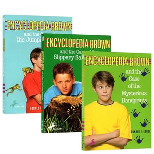英文原版 百科全书小布朗3册Encyclopedia Brown and the Case of the Jumping Frogs英文版科普读物进口少儿英语课外阅读书籍正版