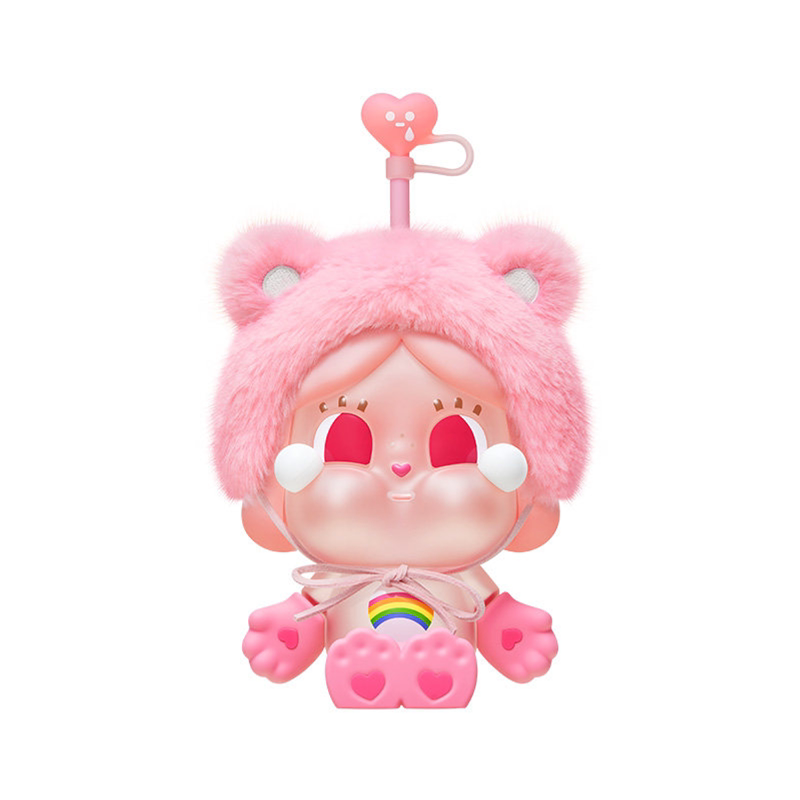 泡泡玛特CRYBABY玻璃吸管杯新品