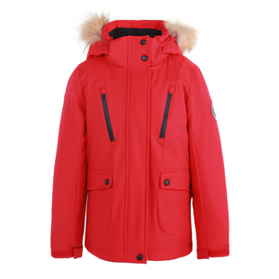 探路者儿童羽绒服秋冬季新款女童多口袋中大童毛领派克女大童男童