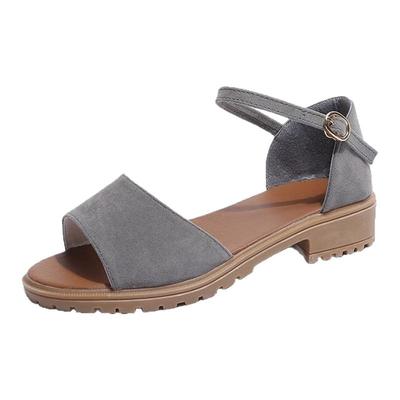 2025夏季新款凉鞋女一字式扣带