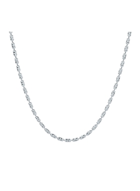 周六福素链项链男潮嘻哈S925银简约个性圣诞礼物送男友