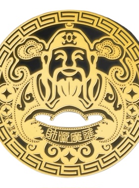 五路武财神赵公明财源广进金属贴