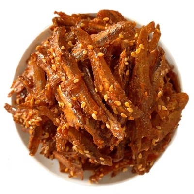 小银鱼零食鱼干烤鱼原味香辣