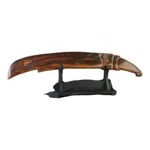 老料越南黄花梨宝刀摆件中式红木手工雕刻办公室狮头刀木雕工艺品