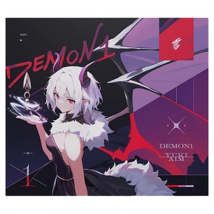 Yuki Aim x Demon1大魔王二次元钢化玻璃鼠标垫电竞游戏FPS专用大