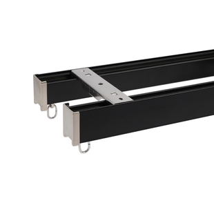 窗帘轨道静音滑轨滑道方型隐形安装码单双轨双层导轨隐藏式顶侧装