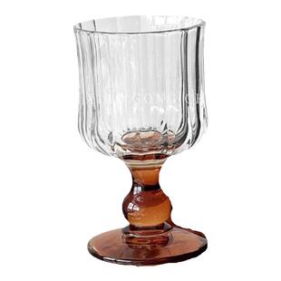 小众设计感氛围感中古酒杯玻璃杯家用法式高脚杯香槟杯葡萄酒杯子