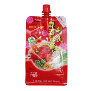 利民蒜蓉辣酱320g*3袋锦州烧烤专用酱熟酱拌面拌饭辣椒酱大葱蘸酱