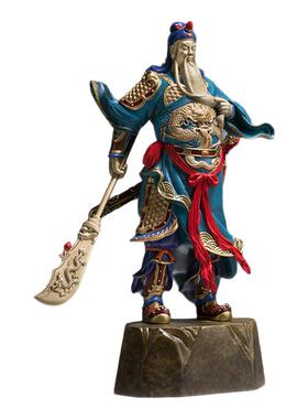 铜师傅《关圣》客厅桌面