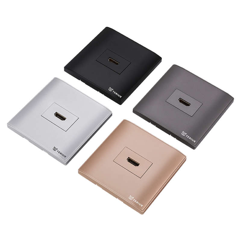 86型一位高清插座HDMI插座2.0高清直插免焊接插座面板多媒体插座