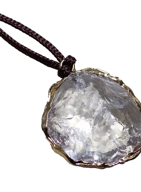 灵摆优化白水晶吊坠镶边箭头挂饰