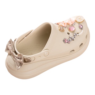 卡骆驰浮花梦影泡芙洞洞鞋男鞋女鞋夏季新款轻便透气沙滩凉鞋拖鞋