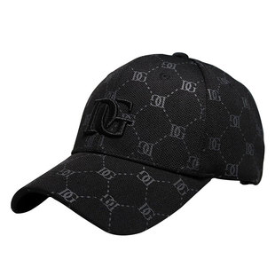 EmilyLevine硬顶韩版满印logo刺绣棒球帽男女百搭鸭舌帽防晒遮阳