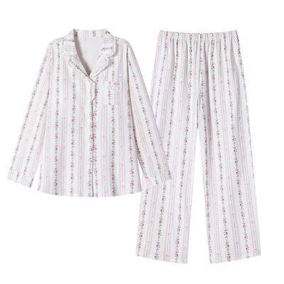 cutelife长袖家居服孕妇哺乳睡衣