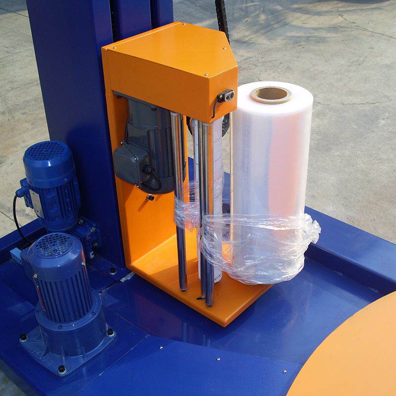 全自动托盘缠绕机 圆盘加压薄膜裹包机厂家 转盘自动PE膜包装机