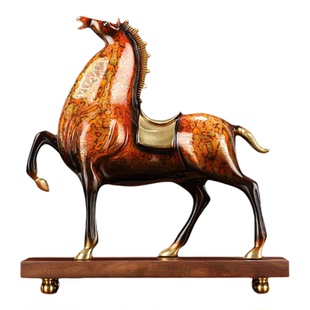 西安旅游纪念品唐马黄铜摆件马到成功文创礼品送朋友送老外礼物