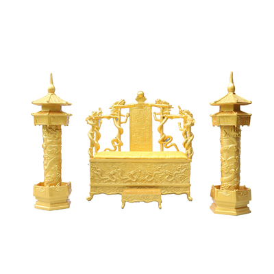 明清古典中式大型龙椅雕花